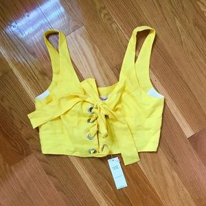 Yellow Mara Hoffman Crop Top